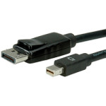 Kabel DisplayPort kabel, DP - Mini DP, M/M, 1.0m, crni, Roline VALUE
